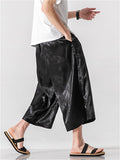 Men's Loose Chinese Style Dragon Shadow Cropped Pants