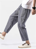 Men's Fashion Stripe Cropped Pants