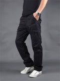 Winter Plus Size Thickened Fleece Male Multi-pocket Pants