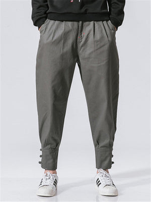 Men's Japanese Style Casual Straight Cargo Pants