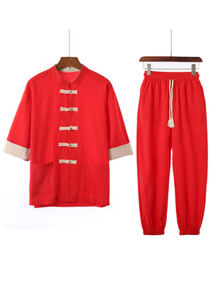 Chinese Style Summer Linen Sets for Men