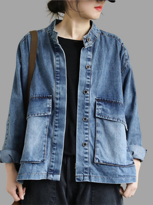 Short Type Loose Jeans Jackets For Women