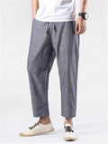 Men's Fashion Stripe Cropped Pants