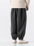 Drawstring Thick Solid Color Ankle-Banded Pants