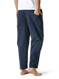 Men's Spring Autumn Lightweight Homewear Linen Pants