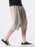 Stylish Summer Large Size Solid Drawstring Male Short Pants