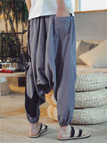 Chinese Style Printed Loose Long Pants For Men