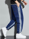 Casual Contrast Color Ankle Banded Pants