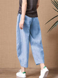 Linen Comfy Loose Cropped Pants