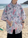 Half Sleeve Simple Button Summer Men's Shirts For Vacation