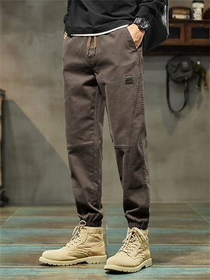 Fashionable Casual Loose Men's Solid Drawstring Pants