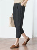 Cotton Linen Loose Long Pants For Women