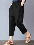 Summer Style Cotton Thin Casual Pants For Lady