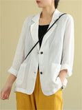 Loose Comfy Cotton Linen Casual Jackets