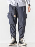 Loose Solid Color Ankle Banded Pants