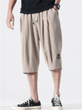 Stylish Summer Large Size Solid Drawstring Male Short Pants