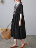 Ladies Large Size Cotton Linen Dresses