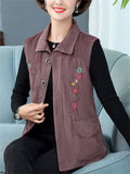 Corduroy Middle-aged Mother Vest Women's Jackets