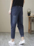 Retro Patchwork Casual Washed Jeans