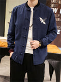 Spring Style Simple Crane Cool Men's Jackets