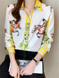 Women's Beautiful Printed Button Up Blouse