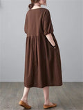 Ladies Large Size Cotton Linen Dresses