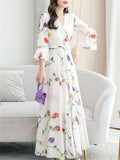 Chiffon French Style Elegant Ladies Dresses