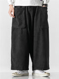 Cissot Casual Corduroy Straight Wide Leg Pants